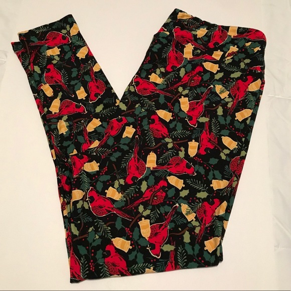 LuLaRoe Pants - Festive Cardinals TC2 LuLaRoe Leggings